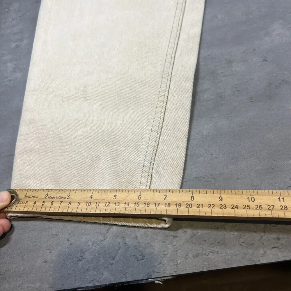 Vintage 90s Levi's 550 Khaki Jeans 38x32 Fit 35x31 Faded Denim OrangeTab Western